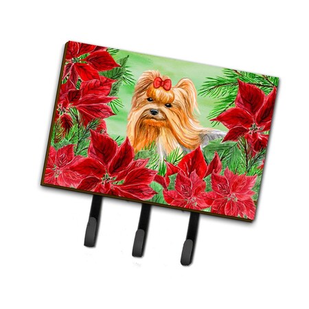 Carolines Treasures Yorkshire Terrier Poinsettas Leash or Key Holder CK1333TH68